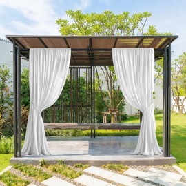 ZOCONE Tension Curtain Rod 51-128 In (4.25-10.5Ft), Shower Curtain Rod No Drilling for Bathroom, Outdoor Curtain Rods for Patio, Adjustable Spring Shower Rod Room Divider Closet Rod, Never Rust, Black