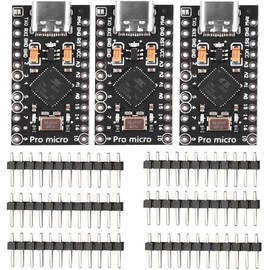 DUBEUYEW Pro Micro 32U4 5V 16MHz Type-C Development Module Board with 2 Row pin Header Compatible with Leonardo (3PCS)