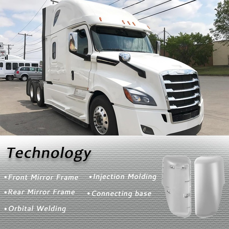Chrome Door Mirror Cover for Freightliner Cascadia 2018-2024,Side Mirror Housing