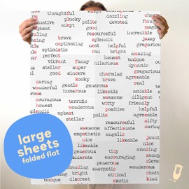 Funny & Rude Wrapping Paper - 2 Sheets of Naughty Gift Wrap with Tags - Offensive Present Wrapping Paper for Birthday (Dirty Dictionary)