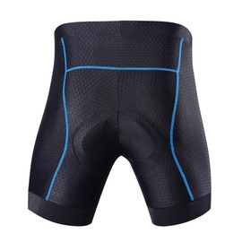 Souke Sports Men's Cycling Underwear Shorts 4D Padded Bike Bicycle MTB Liner Shorts with Anti-Slip Leg Grips (Blue, XXXX-Large)