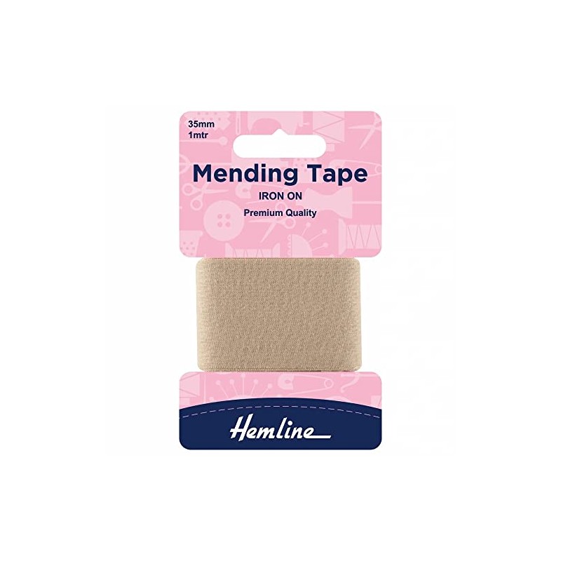 Hemline H698/WHT | White Iron-On Mending Tape | 38mmx100cm