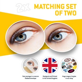 2 x 30cmVinyl Stickers - Female Eye Opticians Health Face Decals for Car Van Luggage Scrap Book Fridge #21522