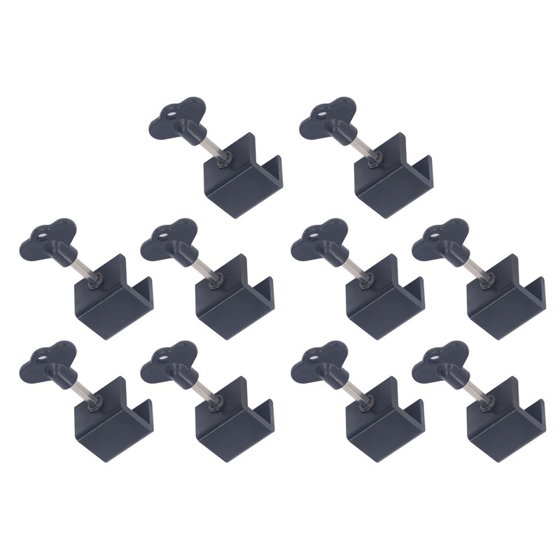 10 Sets Single Hole Window Locks with Wrench Key Adjustable