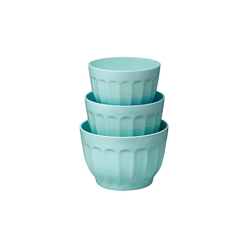 UPware 3-Piece Melamine Prep and Serve Mixing Bowl Set with