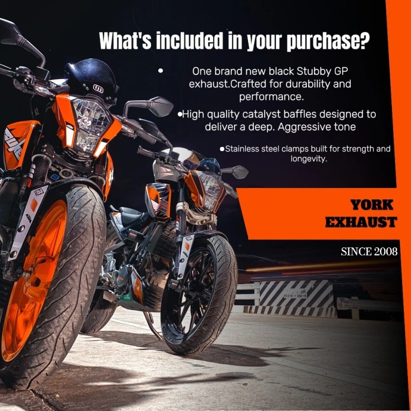 York Exhaust 1998 - 2006 CBR 600 F4i Short Stubby