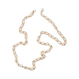 Urban Classics Unisex Necklace Multifunctional Chain with Pearls 2-Pack Fashion Jewellery Chains for Men and Women Available in Gold or Silver Length 72 cm, one size, Metal, No Gemstone