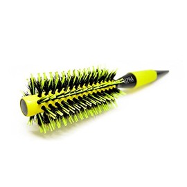 professional Round Hair Brush Nylon And Boar Bristle 300 (yellow) Italian Design By Alpha New York