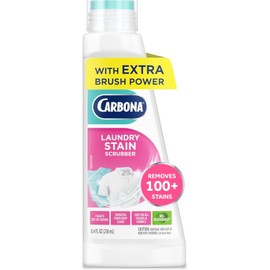 Carbona Laundry Stain Scrubber & Remover (8.4 Fl Oz), Extra-Strength Bio-Enzyme Formula, Brush-Top Applicator for Fiber-Deep Clean, Fast & Easy