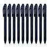 TrioSRTnRT Retractable Ballpoint Pens, BLACK, Fine Point (0.7mm), Pack of