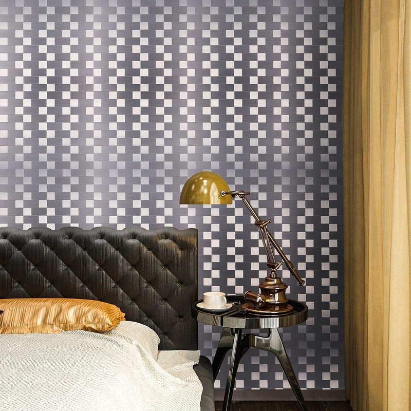 YMMXGE 10-Sheet Peel and Stick Backsplash Tile，Self-Adhesive Metal Sticker ，