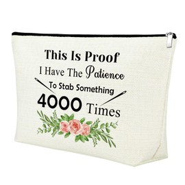 Cross Stitch Project Bag Gifts Makeup Bag Sewing Gift Quilter Gift Cosmetic Bag Gifts for Mom Grandma Aunt Sister Daughter Sewing Lover for Birthday Christmas Thanksgiving Unique Gifts Travel Pouch