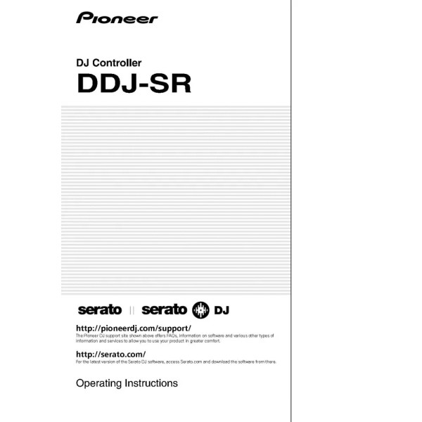 Unbranded Pioneer DDJ-SR DJ Controller Owners Manual