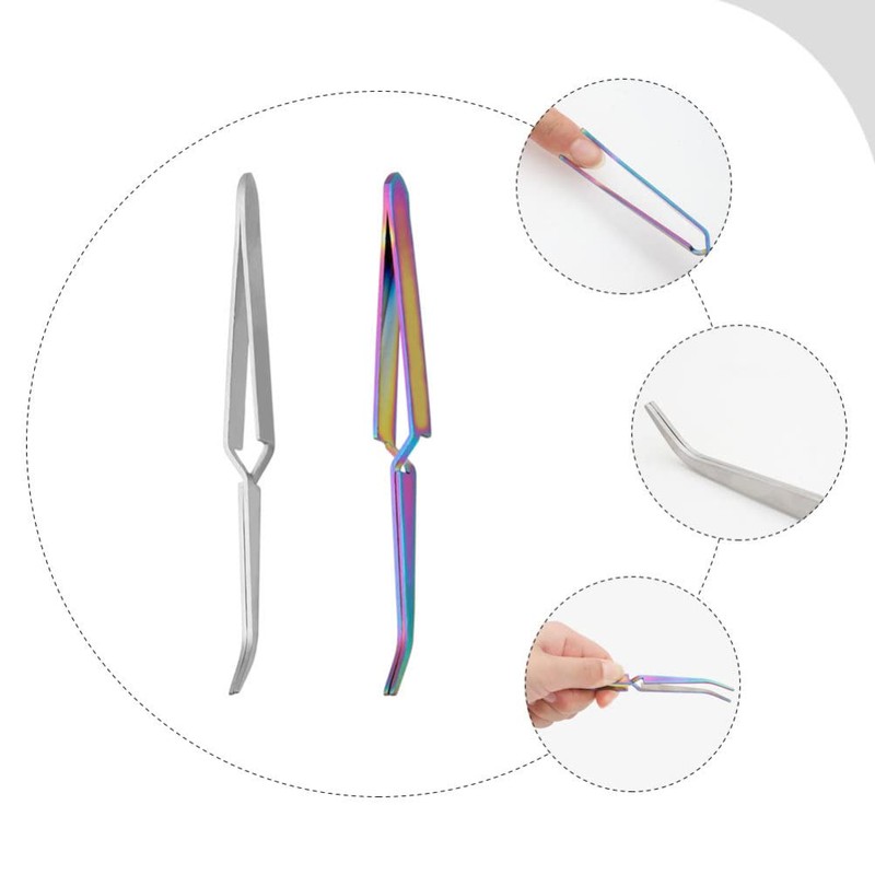 FOMIYES 2Pcs Nail Shaping Tweezers Pinch Nail Tool Stainless Steel