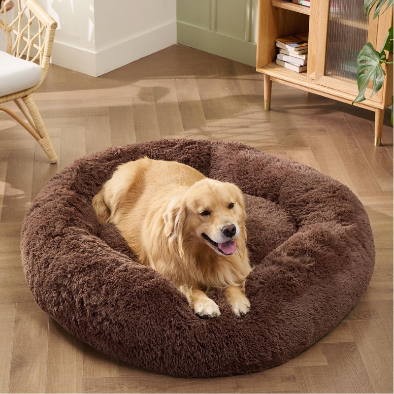 Bedsure Calming Dog Bed for Extra Large Dogs - Donut