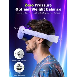 WaverVR Meta Quest 3 Head Strap Compatible with Oculus Quest 3/3S, Quest 3 Ergonomic Accessories, Elite Strap Replacement for Enhanced Support and Comfort, Non-Pressure Weight Balance, More Durable