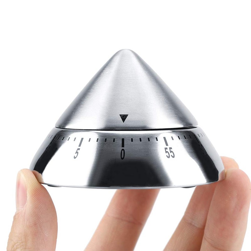 Stainless Steel Mechanical Cooking Timer for Kitchen 60 Minutes Count