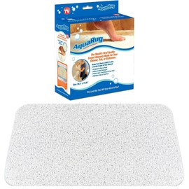 Non Slip Shower Mat, Mold Free Bath Mat with Water Drains - Comfort and Stability for Shower, Tub, Bathroom, by The Pool, Wet Indoor-Outdoor Areas (37x67cm, White)