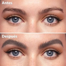 FUWEN Gel para Cejas, Kit de Tinte para Cejas Marrones, Gel para Cejas Natural Impermeable de Secado Rápido, Pomada para Cejas Semi Permanente con Cep