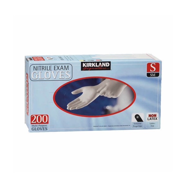 Kirkland Signature Nitrile Gloves, Box of 200 COUNT, SMALL
