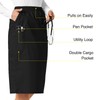 WonderWink WonderWORK Women’s Pull-On Cargo Skirt — Black, X Large