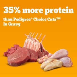 Pedigree High Protein Wet Food Beef Lamb & Chicken Turkey in Gravy Variety Pack 13.2 oz. Cans 12 Count