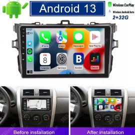 JOYINCAR Apple Carplay For Toyota Corolla Android 13 Car Stereo Radio GPS Navi 2009-2013