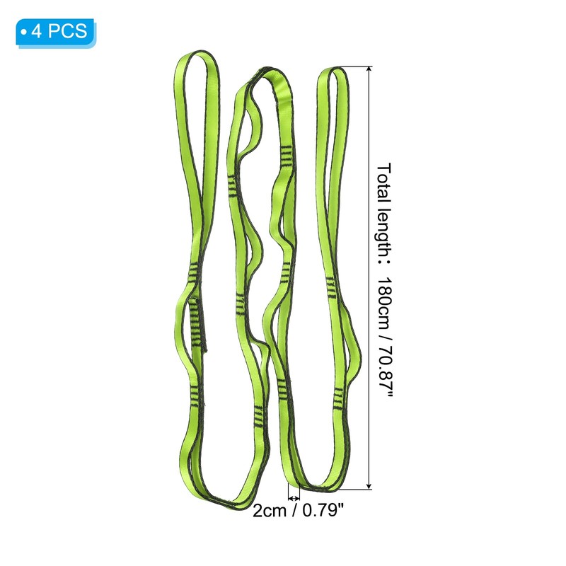 PATIKIL 71 Inch Daisy Chain Straps, 4 Pack Strong Climbing