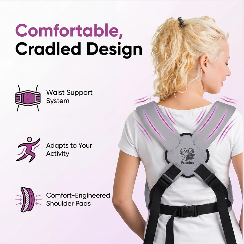 Dog Carrier Sling for Small Dogs 7–15 lbs, Hands-Free Front-Facing