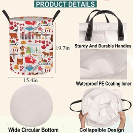 JNIAP Canada Laundry Baskets Canada Storage Basket Canadians Gifts Canada Themed Gifts Canada Laundry Hampers (Canada LB)