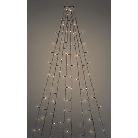 Tree Fairy Lights Octopus with 8 Strands - 200 cm - Christmas Tree Lickter Chain with 176 LEDs in Warm White - Tree Lighting Throw for Indoor and Outdoor Power Operated