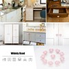 Noosverl 10 x Love Heart Shape Door Pull Knobs Pink