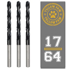 17/64 Inch Drill Bit (3 Pack) Industrial Grade M35 Cobalt Titanium Aluminum Nitrite - 17/64" Diameter & Total Length of 3-1/2" with Working Length of 2-1/4" Easily Drill Into Metal, Steel, & Aluminum