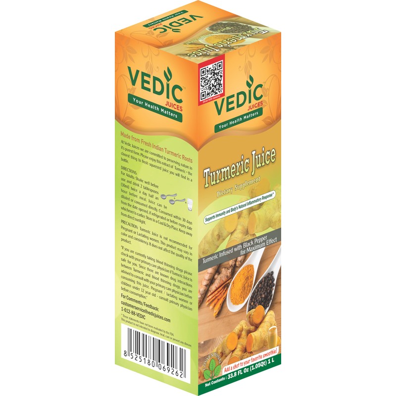 Vedic Juices Pure Turmeric Juice | Premium Quality Turmeric Liquid