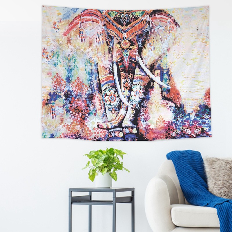 Elephant Style Hanging Mat Art Beach Towel Carpet Tapestry for