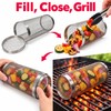Stainless Steel Rolling Grill Basket for BBQ Cooking – Large
