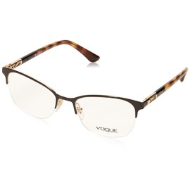 Vogue Eyewear Vo4067 - Marco rectangular para gafas graduadas para mujer, Lente café/Demo, 53 mm