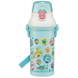 Skater PSB5SANAG-A Animal Forest Water Bottle, 16.2 fl oz (480 ml), For Kids, Antibacterial, Plastic, Made in Japan