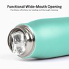 Water Bottle with Portable Lid Metal Thermos Vacuum Insulated Stainless