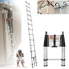Aluminum Telescoping Ladder 16.4FT Portable Extension Ladder with 2 Detachable