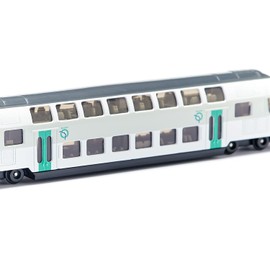 siku 1791001 double deck RATP France train, 1:87, metal/plastic, turquoise/white, compatible with other siku toys