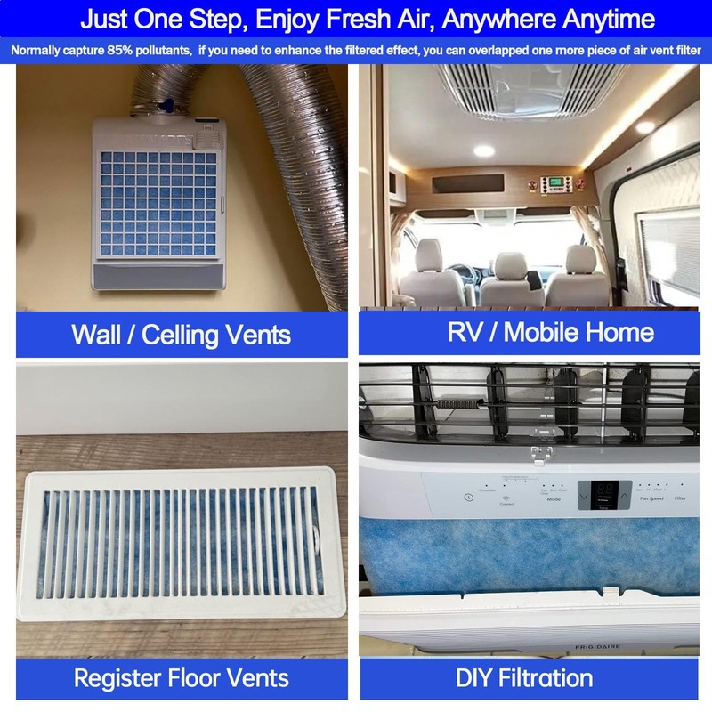Demiwise Air Vent Filters, 12" x 140" Cut to Fit