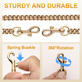 Gold Purse Chain Replacement Straps Compatible with Coach Handbags Large, Accessories for Coach Handbags, Chain Strap for Women's Purse Bag