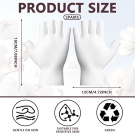 5 pares de guantes de algodón sin dedos, guantes hidratantes transpirables para dormir, guantes para eccema ultra suaves, guantes de protección de man