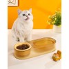 AvitaPaws Ceramic Pet Bowl Set - Whisker Friendly, No-Spill Elevated