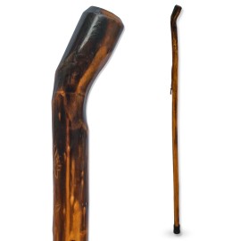 RMS Natural Wood Hiking/Walking Stick and Trekking Pole with Wrist Strap - 48" Smooth Handle