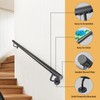 Purife 48 Inch Black Square Pipe Staircase Handrails - 4