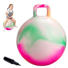 ZOOJOY Clouds Hopper Ball, Hopping Toys for Kids, 22 Inch Bouncy Ball with Handle for Boys Girls Aged 10+, Inflatable Clouds Bounce Hopper Toy with Pump