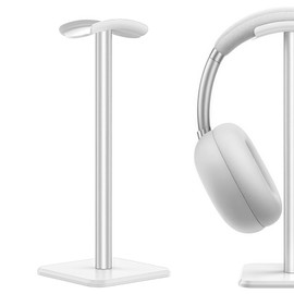 Musiin Headphone Stand – Aluminum Alloy Stable Headset Holder with Non-Slip Base, Universal Display Stand for Studio, Office, and Home (White)