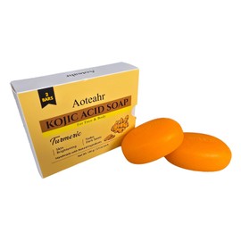 Brightening Facial Soap Bar (2 Pack) Dark Spot Corrector with Kojic Acid & Vitamin C, Enriched with Shea Butter & Hyaluronic Acid for Glowing Skin